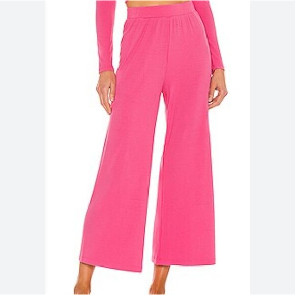 L*Space Charlie Cropped Ribbed Knit Pull On Stretchy Pants Women's Size Medium - Picture 2 of 9